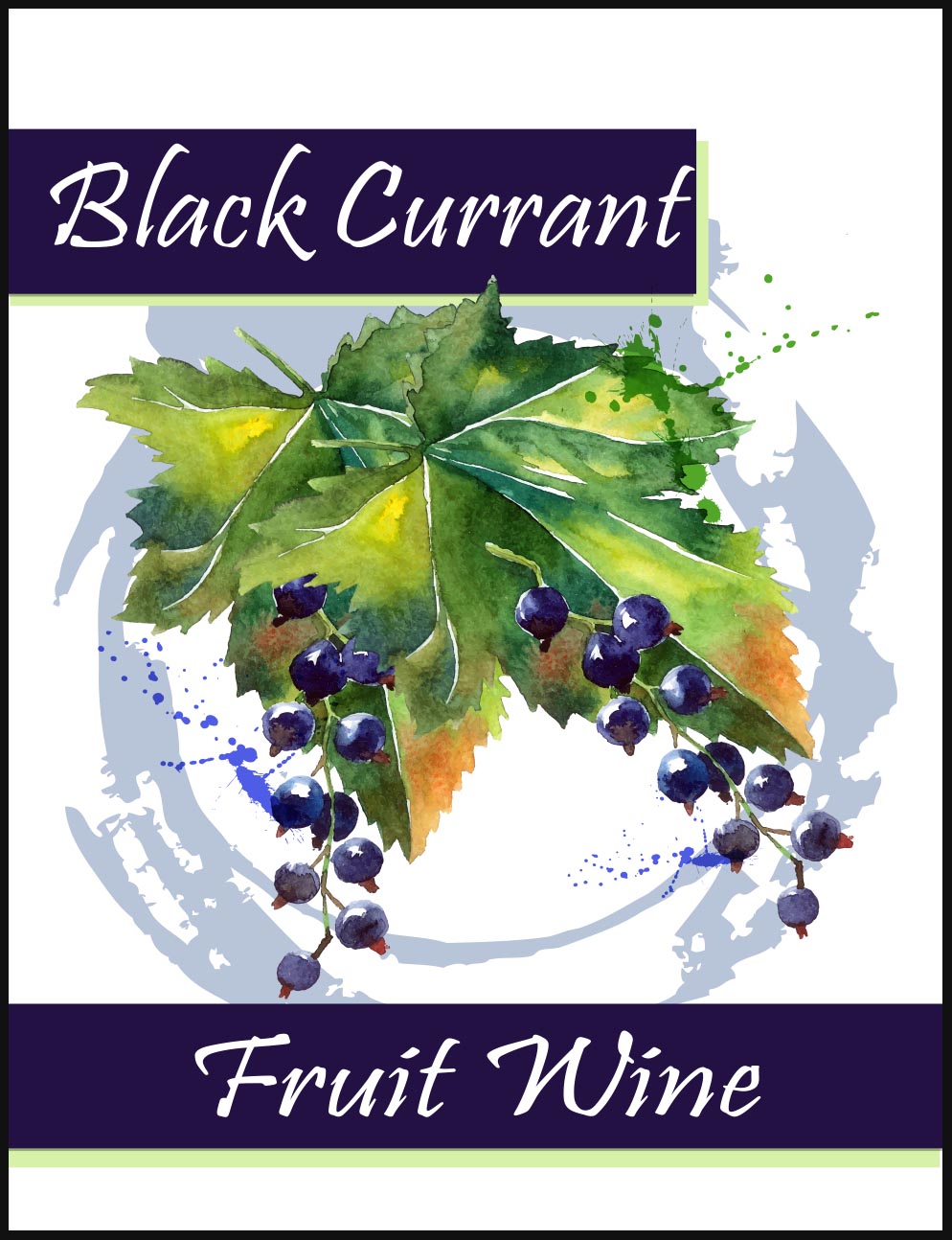 Black Currant Wine Labels